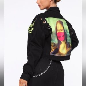 Black Mona Lisa Jean Jacket